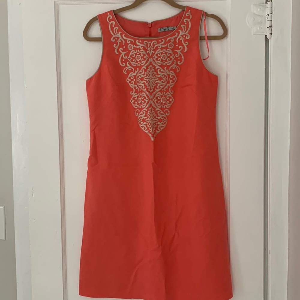 Eliza J size 6 coral shift dress